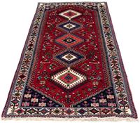 Morgenland Hochflor-Läufer Yalameh Medaillon Rosso 195 x 79 cm, rechteckig, 1 mm Höhe, Handgeknüpft