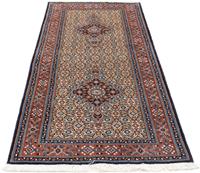 Morgenland Hochflor-Läufer Moud Stark Gemustert Beige 195 x 84 cm, rechteckig, 1 mm Höhe, Handgeknüpft