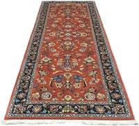 Morgenland Hochflor-Läufer Täbriz Stark Gemustert Ruggine 288 x 95 cm, rechteckig, 1 mm Höhe, Handgeknüpft