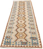 Morgenland Läufer Kelim Maimene Medaillon 320 x 88 cm, rechteckig, 0,5 mm Höhe, Wendeteppich