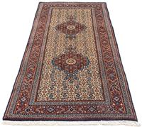 Morgenland Hochflor-Läufer Moud Medaillon Beige 191 x 78 cm, rechteckig, 1 mm Höhe, Handgeknüpft