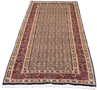 Morgenland Hochflor-Läufer Moud Medaillon Beige 199 x 75 cm, rechteckig, 1 mm Höhe, Handgeknüpft