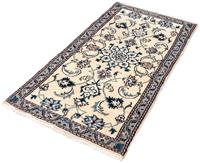 Morgenland Hochflor-Läufer Yalameh Medaillon Beige 200 x 80 cm, rechteckig, 1 mm Höhe, Handgeknüpft