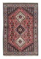 Morgenland Hochflor-Läufer Yalameh Medaillon Blu scuro 193 x 83 cm, rechteckig, 1 mm Höhe, Handgeknüpft