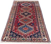 Morgenland Hochflor-Läufer Yalameh Medaillon Rosso chiaro 205 x 78 cm, rechteckig, 1 mm Höhe, Handgeknüpft