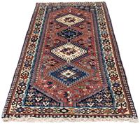 Morgenland Hochflor-Läufer Yalameh Medaillon Beige 192 x 84 cm, rechteckig, 1 mm Höhe, Handgeknüpft