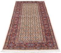 Morgenland Hochflor-Läufer Moud Medaillon Beige 191 x 79 cm, rechteckig, 1 mm Höhe, Handgeknüpft