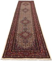 Morgenland Hochflor-Läufer Moud Medaillon Beige 402 x 79 cm, rechteckig, 1 mm Höhe, Unikat mit Zertifikat