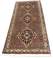 Morgenland Hochflor-Läufer Bidjar Geometrisch Marrone 190 x 72 cm, rechteckig, 1,5 mm Höhe, Unikat mit Zertifikat