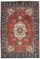 Morgenland Hochflor-Läufer Nain Stark Gemustert Blu scuro 393 x 83 cm, rechteckig, 1 mm Höhe, Unikat mit Zertifikat