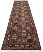 Morgenland Hochflor-Läufer Moud Stark Gemustert Beige 196 x 78 cm, rechteckig, 1 mm Höhe, Handgeknüpft