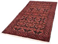 Morgenland Hochflor-Läufer Belutsch Durchgemustert Rosso 187 x 99 cm, rechteckig, 0,8 mm Höhe, Handgeknüpft