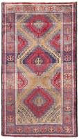 Morgenland Hochflor-Läufer Belutsch Medaillon Rosso chiaro 191 x 110 cm, rechteckig, 0,8 mm Höhe, Handgeknüpft