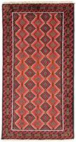 morgenland Hoogpolige loper Belutsch geheel gedessineerd rosso 188 x 98 cm Handgeknoopt