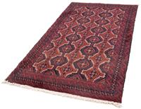 Morgenland Hochflor-Läufer Belutsch Durchgemustert Rosso 176 x 98 cm, rechteckig, 0,8 mm Höhe, Handgeknüpft