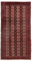 Morgenland Hochflor-Läufer Belutsch Durchgemustert Rosso 191 x 100 cm, rechteckig, 0,8 mm Höhe, Handgeknüpft