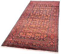 Morgenland Hochflor-Läufer Qaraja Stark Gemustert Rosso 202 x 95 cm, rechteckig, 1,3 mm Höhe, Handgeknüpft