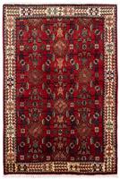 Morgenland Hochflor-Läufer Yalameh Medaillon Rosso chiaro 380 x 75 cm, rechteckig, 1 mm Höhe, Unikat mit Zertifikat