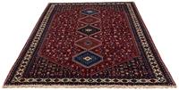 Morgenland Hochflor-Läufer Yalameh Felder Blu 198 x 82 cm, rechteckig, 1 mm Höhe, Handgeknüpft