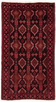 Morgenland Hochflor-Läufer Belutsch Durchgemustert Rosso scuro 182 x 100 cm, rechteckig, 0,8 mm Höhe, Handgeknüpft