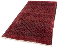 Morgenland Hochflor-Läufer Belutsch Durchgemustert Rosso 180 x 93 cm, rechteckig, 0,8 mm Höhe, Handgeknüpft