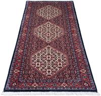 Morgenland Hochflor-Läufer Bidjar Medaillon 209 x 72 cm, rechteckig, 1 mm Höhe, Unikat mit Zertifikat