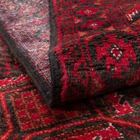 Morgenland Hochflor-Läufer Belutsch Durchgemustert Rosso 191 x 102 cm, rechteckig, 0,8 mm Höhe, Handgeknüpft