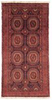 Morgenland Hochflor-Läufer Belutsch Durchgemustert Rosso chiaro 200 x 106 cm, rechteckig, 0,8 mm Höhe, Handgeknüpft