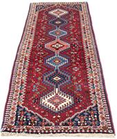 Morgenland Hochflor-Läufer Yalameh Medaillon Beige 207 x 81 cm, rechteckig, 1 mm Höhe, Handgeknüpft