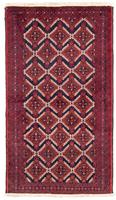 Morgenland Hochflor-Läufer Belutsch Durchgemustert Rosso 175 x 94 cm, rechteckig, 0,8 mm Höhe, Handgeknüpft