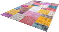 Morgenland Hochflor-Läufer Patchwork Patchwork 300 x 85 cm, rechteckig, 0,8 mm Höhe, Handgeknüpft