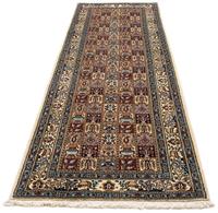Morgenland Hochflor-Läufer Moud Medaillon Beige 200 x 77 cm, rechteckig, 1 mm Höhe, Handgeknüpft