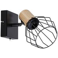 Paulmann Lanka 66766 Wandspot E14 0.0000000000000 W Zwart, Hout (licht)