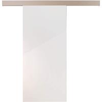Raumteiler Weiß und Natur mit Schiebefunktion | Aluminium, MDF | 88 x 203,5 cm - weiß