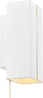 Nordlux Wandlamp zwart goud vierkant LED 'Curtiz' zwart 3-stap dimbaar 4.5W warm wit