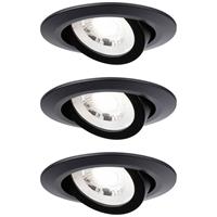 Paulmann schw LED 3x6W 93367 LED-Einbauleuchte 18W Warmweiß Schwarz (matt)