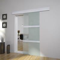 VIDAXL Schiebetür Glas und Aluminium 178 cm Silbern - Silber