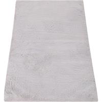 PACO HOME Badezimmerteppich Badematte Badteppich Rutschfest Flauschig Waschbar Einfarbig Grau, 50x80 cm