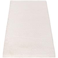 PACO HOME Badezimmerteppich Badematte Badteppich Rutschfest Flauschig Waschbar Einfarbig 50x80 cm, Creme