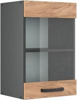 Vicco Küchenschrank Hängeschrank Hängeglasschrank 40 cm R-Line Anthrazit gold