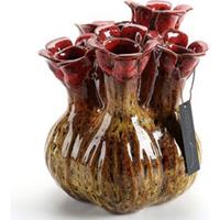 Villa Pottery Gele 5x tuit vaas Quito - Gele 5xtuit Vaas Quito 14x14x15 Hoog