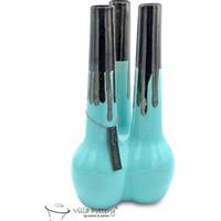 Villa Pottery Aqua Blauwe tuit vaas Kopenhagen - Aqua Blauwe tuitvaas Kopenhagen D25xH40