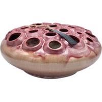 Villa Pottery Rood-Roze schaal vaas Coral D34 x H15 - Rood-roze vaas Coral 34 x 34 x 15