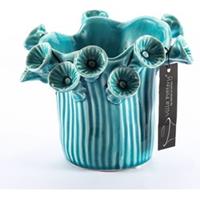 Villa Pottery Blauwe Pot Claire - Pot Claire D14xH14x12 blauw