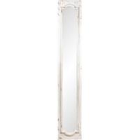 Clayre & Eef Wandspiegel 30*4*176 cm Wit Hout, Glas Rechthoek Grote Spiegel Muur Spiegel Wand Spiegel