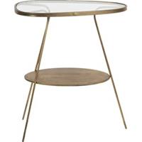 Clayre & Eef Bijzettafel 61*37*70 cm Koperkleurig Ijzer Side table Tafeltje