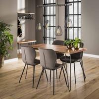 Hoyz Collection Hoyz - Eetkamertafel Edge - Hout - Bruin - 130x70x77