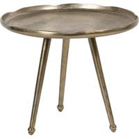 Clayre & Eef Bijzettafel Ø 59*45 cm Goudkleurig Aluminium Rond Side table Tafeltje