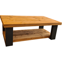 Wood4you Salontafel New England - Roasted wood 120Lx72Dx40H Dubbel antraciet