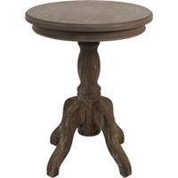 Clayre & Eef Bijzettafel Ø 50*65 cm Bruin Hout Rond Side table Tafeltje